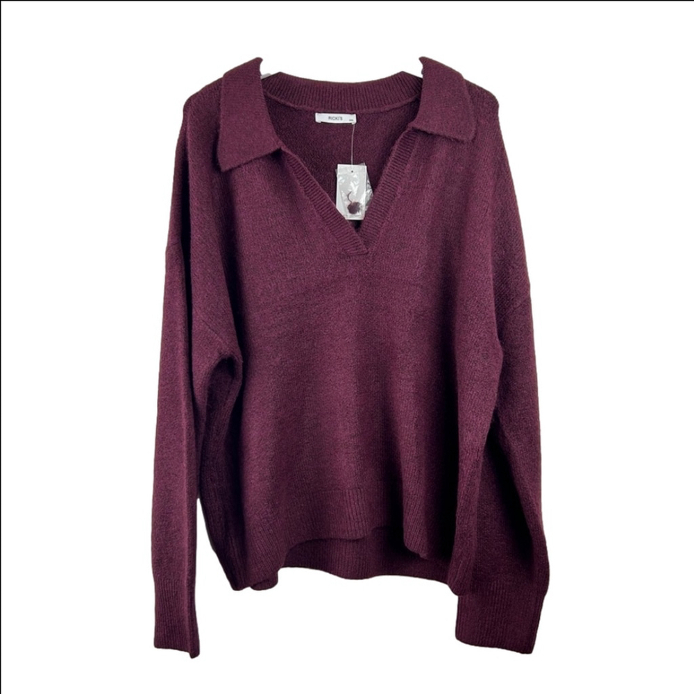 NWT Ricki’s Knit V-Neck Sweater